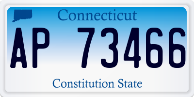 CT license plate AP73466