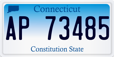 CT license plate AP73485