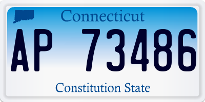 CT license plate AP73486