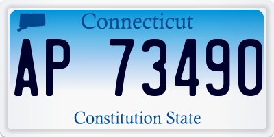 CT license plate AP73490
