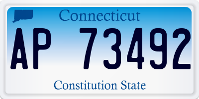 CT license plate AP73492