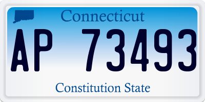 CT license plate AP73493