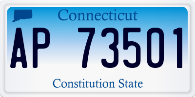 CT license plate AP73501