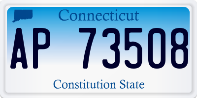 CT license plate AP73508