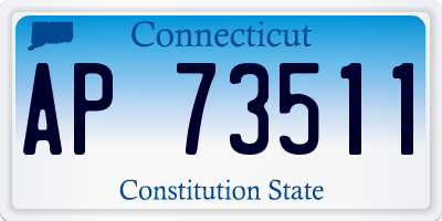 CT license plate AP73511