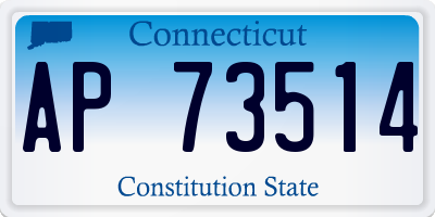 CT license plate AP73514