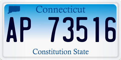 CT license plate AP73516