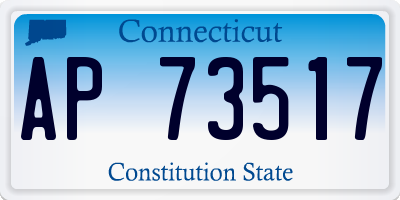CT license plate AP73517