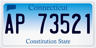 CT license plate AP73521