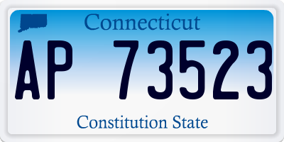 CT license plate AP73523