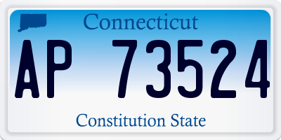 CT license plate AP73524