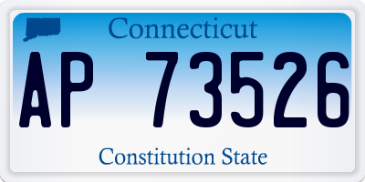 CT license plate AP73526