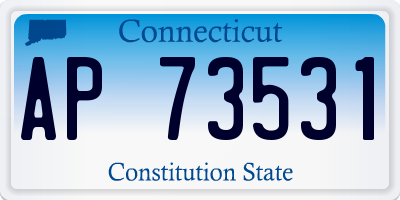 CT license plate AP73531