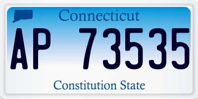 CT license plate AP73535