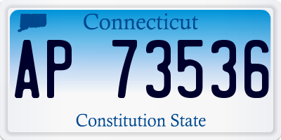 CT license plate AP73536