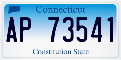CT license plate AP73541