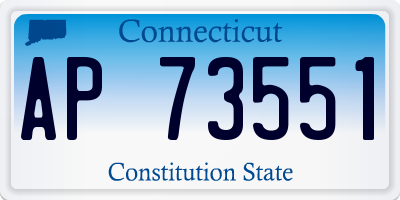 CT license plate AP73551