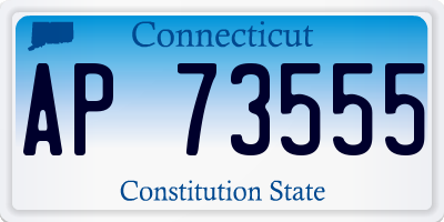 CT license plate AP73555