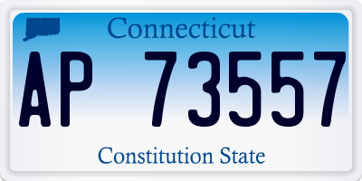 CT license plate AP73557