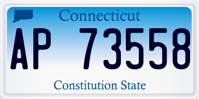 CT license plate AP73558