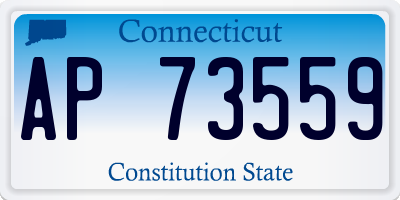 CT license plate AP73559
