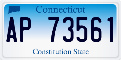 CT license plate AP73561