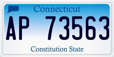 CT license plate AP73563