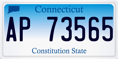 CT license plate AP73565