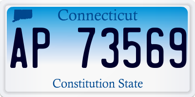 CT license plate AP73569