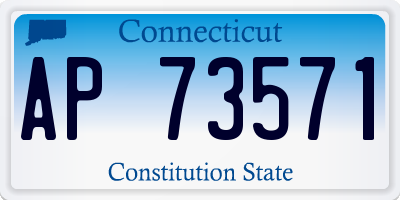 CT license plate AP73571