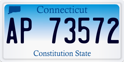 CT license plate AP73572