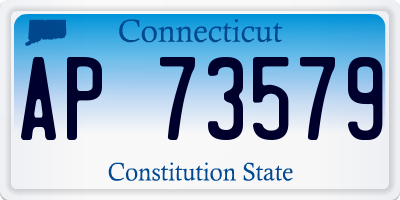 CT license plate AP73579