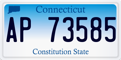 CT license plate AP73585
