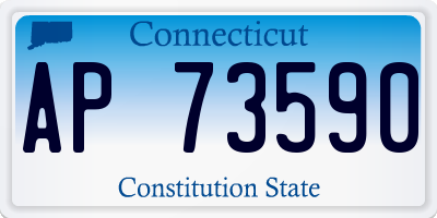 CT license plate AP73590