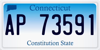 CT license plate AP73591