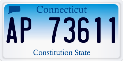 CT license plate AP73611