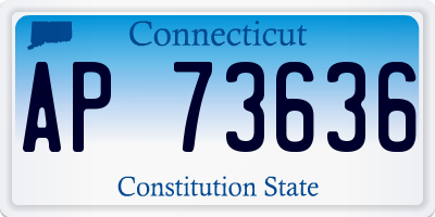 CT license plate AP73636
