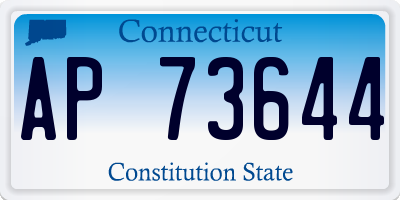 CT license plate AP73644