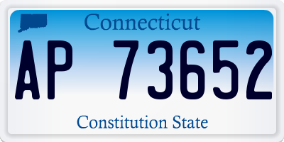 CT license plate AP73652