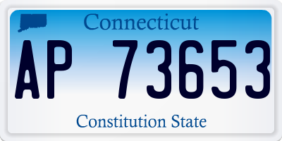 CT license plate AP73653