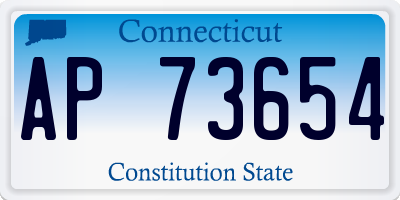 CT license plate AP73654