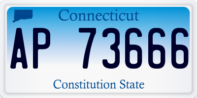 CT license plate AP73666