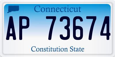CT license plate AP73674