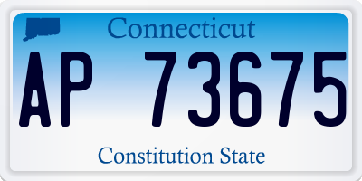 CT license plate AP73675