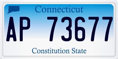 CT license plate AP73677