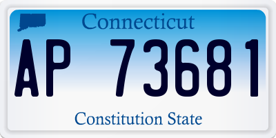CT license plate AP73681