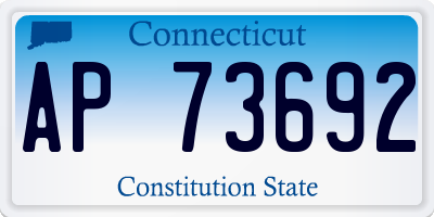 CT license plate AP73692