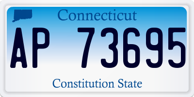 CT license plate AP73695
