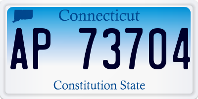 CT license plate AP73704