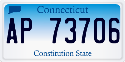 CT license plate AP73706